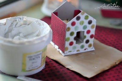 Мастер-класс Заснеженный домик Мастер-класс Заснеженный домик