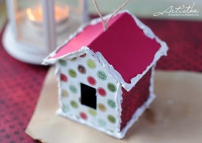 Мастер-класс Заснеженный домик Мастер-класс Заснеженный домик