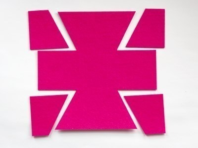 Коробочка из фетра. Шаблоны верхний и нижней части коробочки.