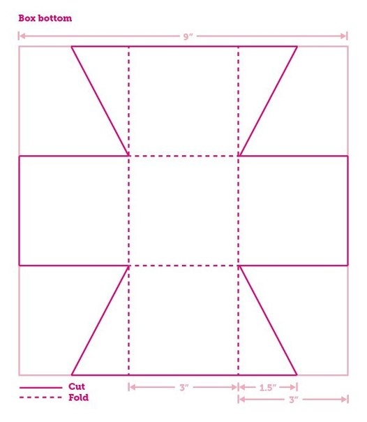 Коробочка из фетра. Шаблоны верхний и нижней части коробочки.
