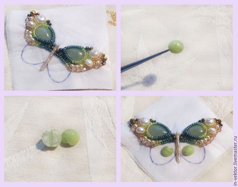 Создаем нежную брошь-бабочку Создаем нежную брошь-бабочку