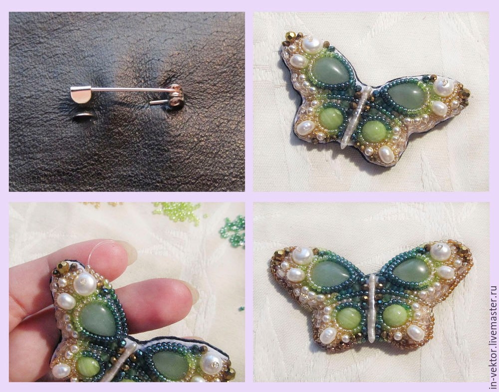 Создаем нежную брошь-бабочку Создаем нежную брошь-бабочку