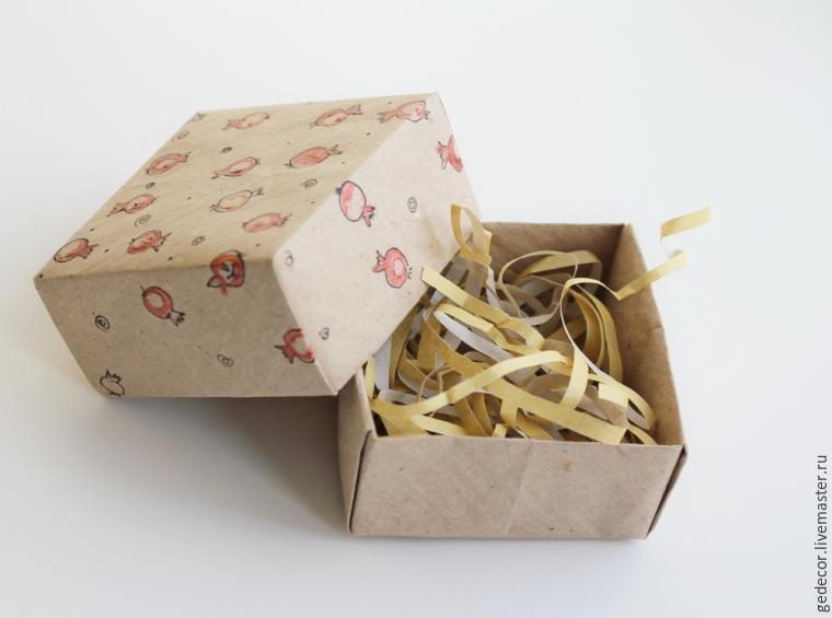 Как за 15 минут сделать коробочку из крафт-бумаги в технике оригами