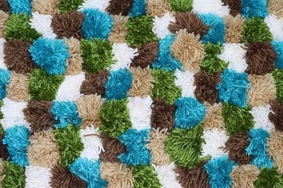 Ковер из помпонов, все очень просто Ковер из помпонов, все очень просто