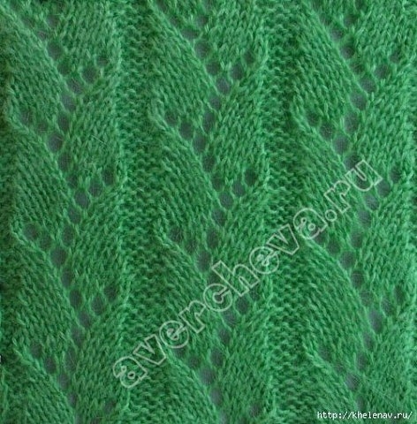 Ажурные узоры спицами. Схемы