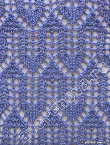 Ажурные узоры спицами. Схемы