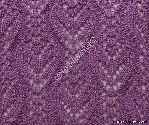 Ажурные узоры спицами. Схемы