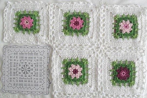 Плед и подушки крючком Плед и подушки крючком