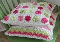 Плед и подушки крючком Плед и подушки крючком