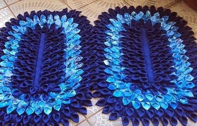 Лоскутные фантазии. Коврики для ванной комнаты