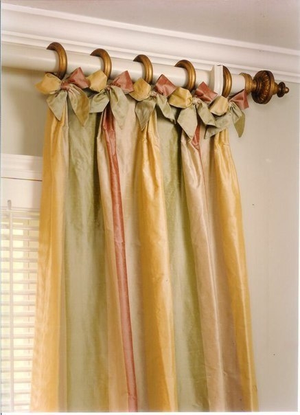 Идеи крепления штор к карнизу