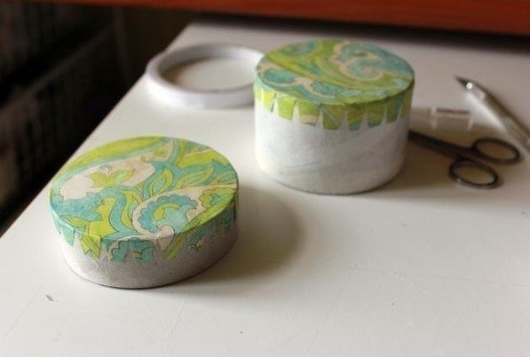 Шкатулочка из бобины от скотча