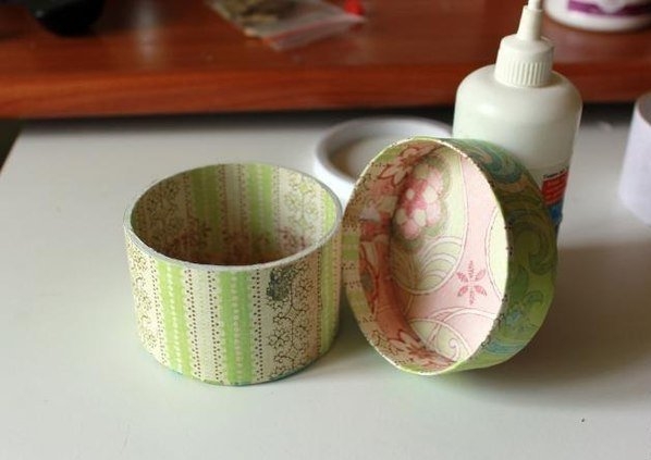 Шкатулочка из бобины от скотча