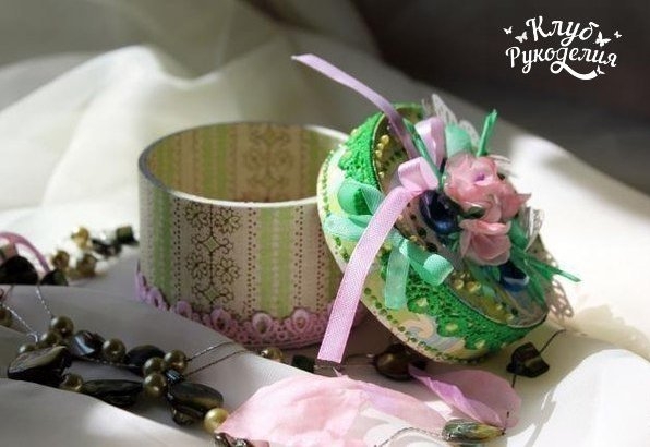 Шкатулочка из бобины от скотча