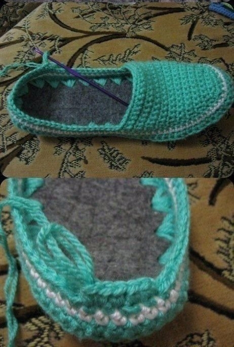 Учимся вязать обувь! Основные советы в фото