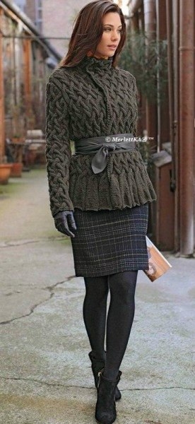 Вязание спицами - жакет - куртка