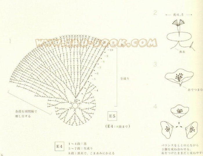Цветы крючком.Схемы