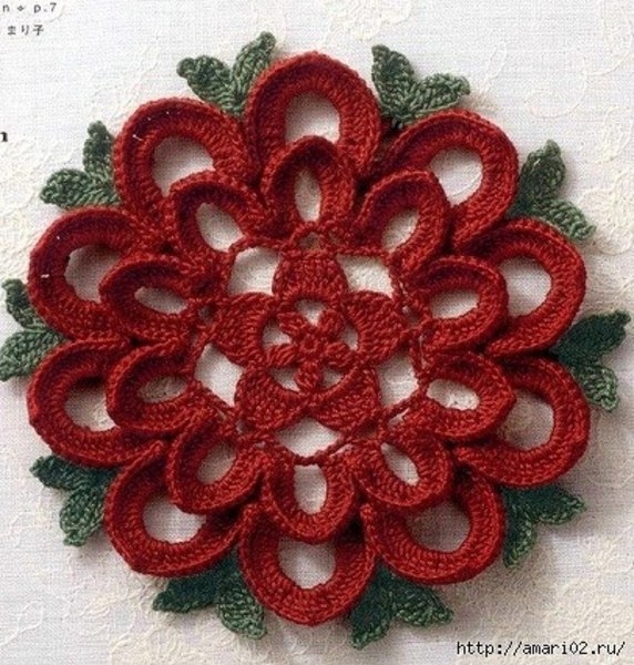 Цветы крючком.Схемы