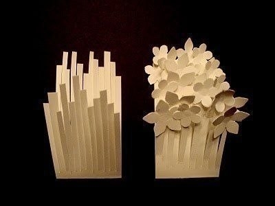 Открытка с корзиной цветов.