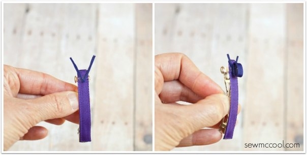 Бабочки из репсовых лент для декора детской заколки