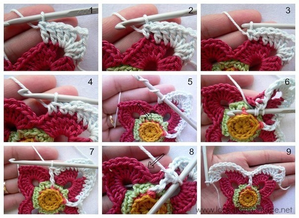 Бабушкин квадрат В ФОРМЕ ЦВЕТКА