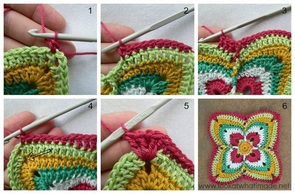 Бабушкин квадрат В ФОРМЕ ЦВЕТКА