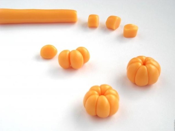 Мандарины из полимерной глины