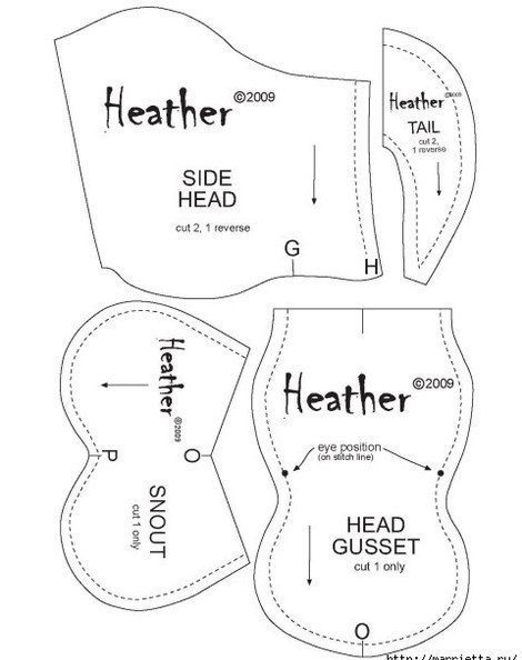 Выкройка бегемота