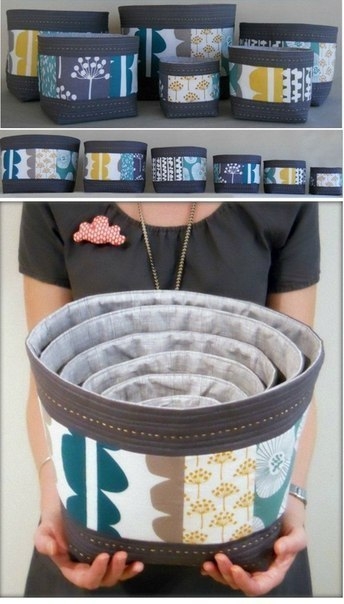 Текстильные корзинки. Идеи для вдохновения Текстильные корзинки. Идеи для вдохновения