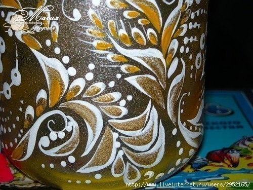 Роспись баночек и бутылочек. Простой способ