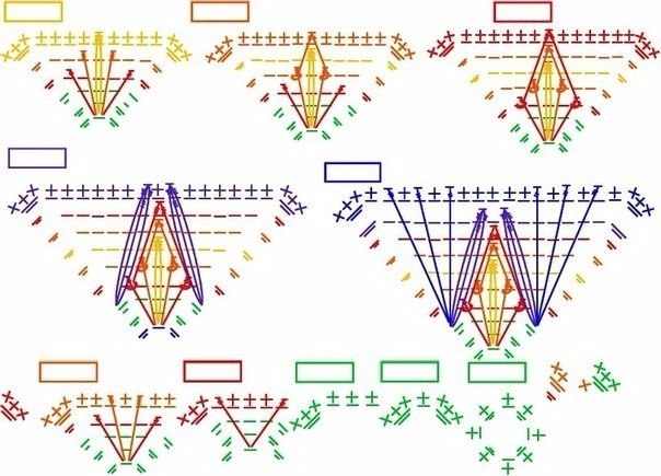 Необычные мотивы крючком с наложенным слоем