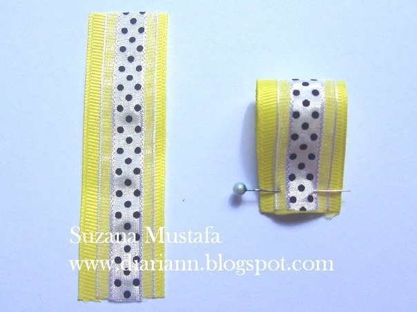 Цветочек из лент. Мастер-класс