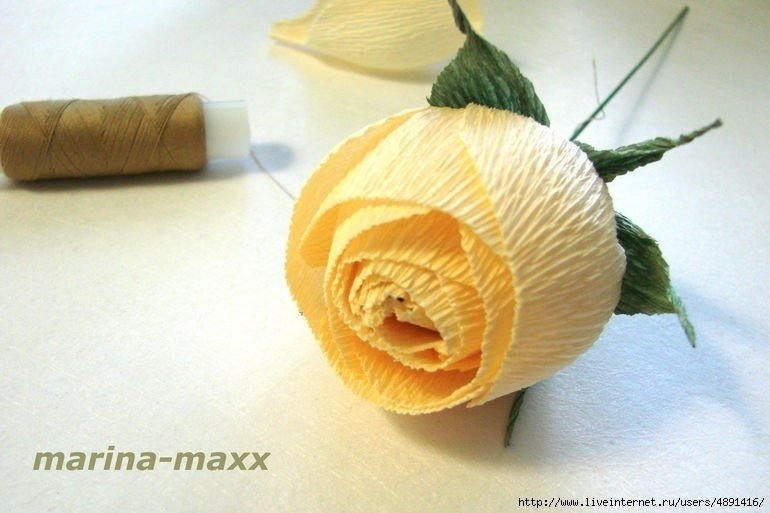 Английская роза из бумаги (мастер-класс)