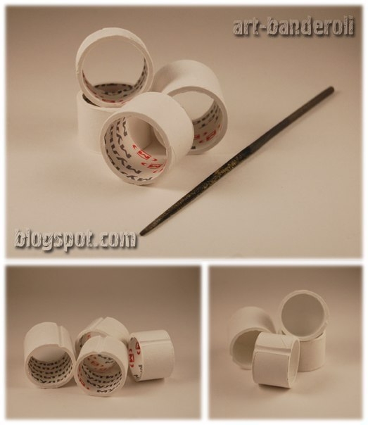 Миникомодик из рулончиков от скотча