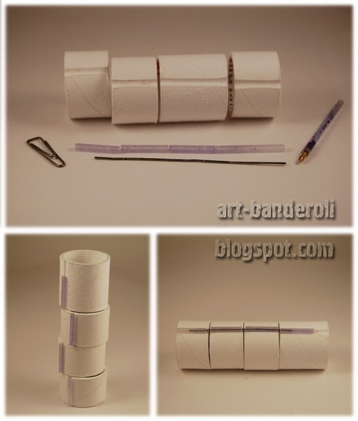 Миникомодик из рулончиков от скотча