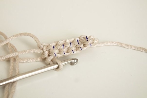 Как связать крючком круглый прочный шнур