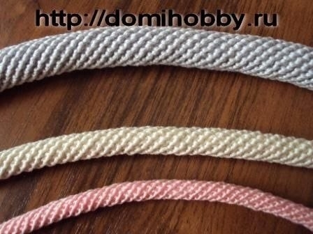 Как связать крючком круглый прочный шнур