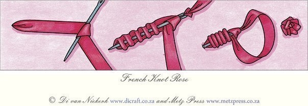Французский узелок. Очень красивый способ объемной вышивки