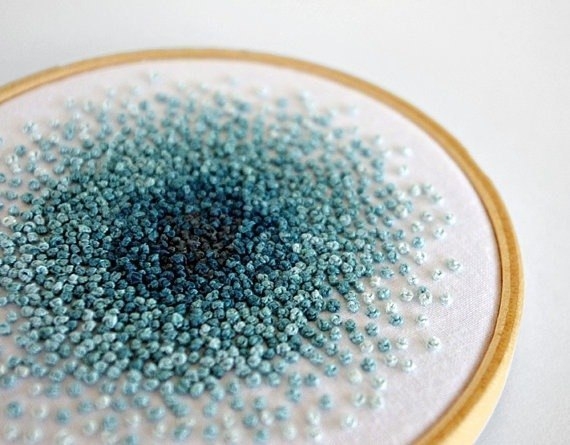 Французский узелок. Очень красивый способ объемной вышивки