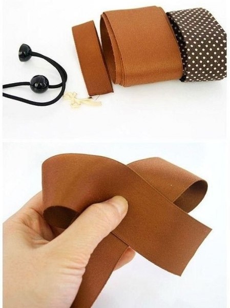 Двухслойный бантик своими руками