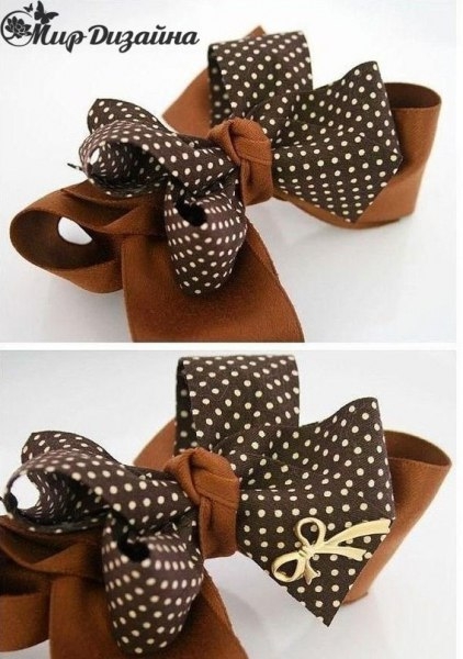 Двухслойный бантик своими руками