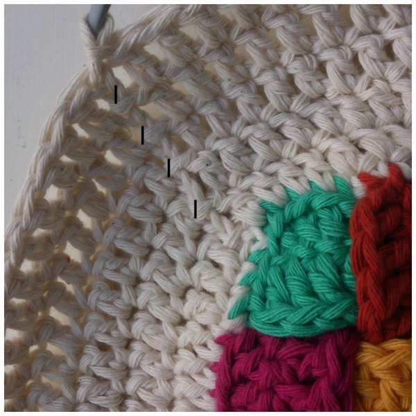 Пестрый чехол для табурета. Мастер-класс