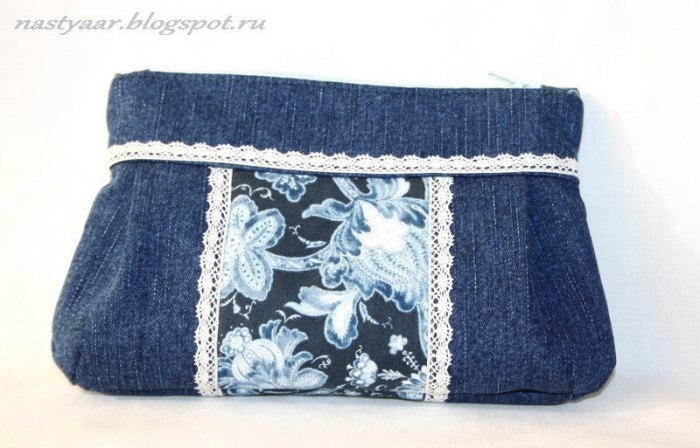 Джинсовая сумка и косметичка. Выкройки.