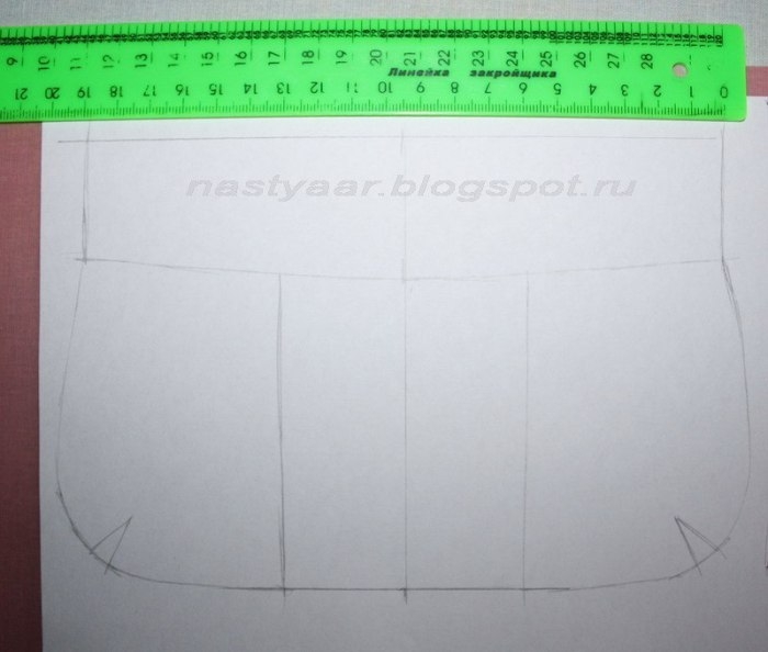 Джинсовая сумка и косметичка. Выкройки.