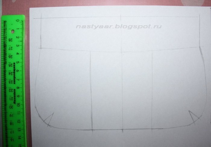 Джинсовая сумка и косметичка. Выкройки.