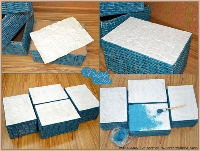 Коробочки-плетенки из газетных трубочек. Мастер-класс.