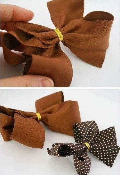 Сделай двухслойный бантик своими руками Сделай двухслойный бантик своими руками