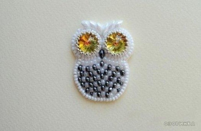 Красивая брошь из бисера. Мастер-класс Красивая брошь из бисера. Мастер-класс