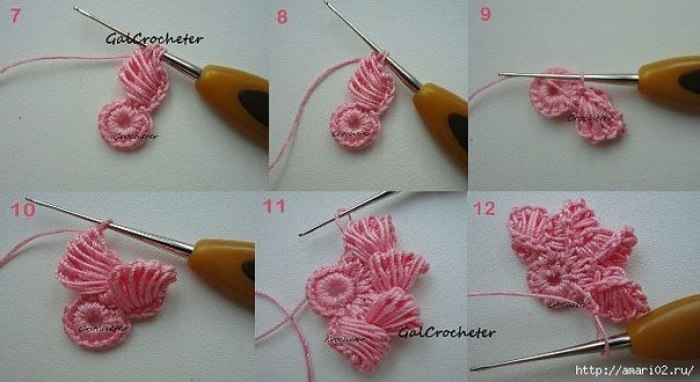 Красивый цветок крючком