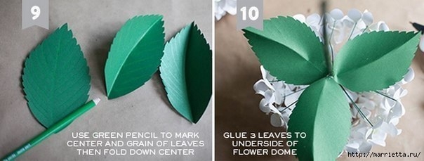 Гортензия из бумаги